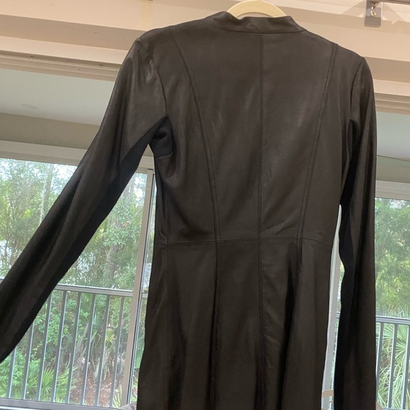 Veda featherweight leather asymmetric zipper jacket - Picture 12 of 12